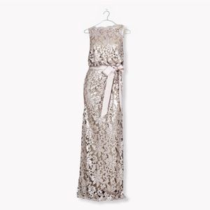Tadashi Shoji Sleeveless Blouson Sequin Lace Gown 6
